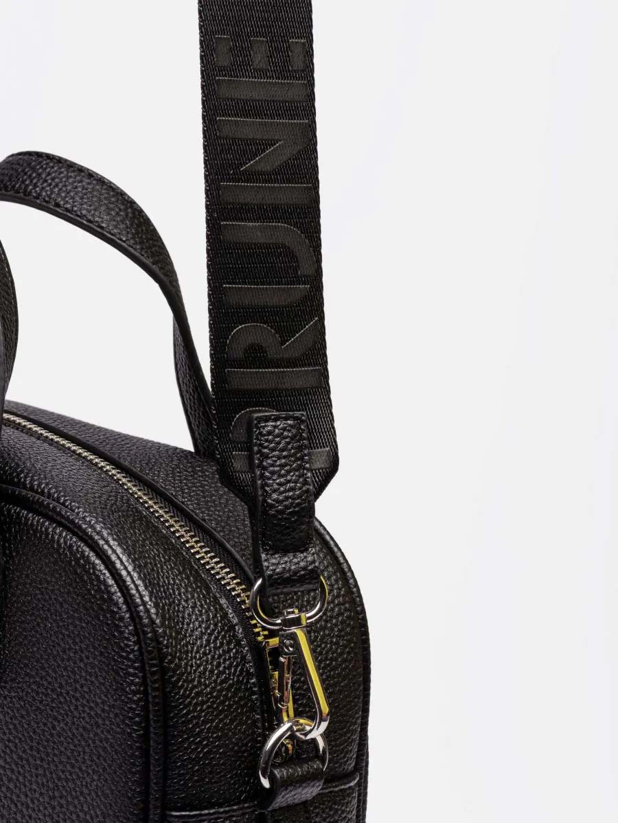 Cartera Adisa De Mano Efecto Cuero Negro Prüne