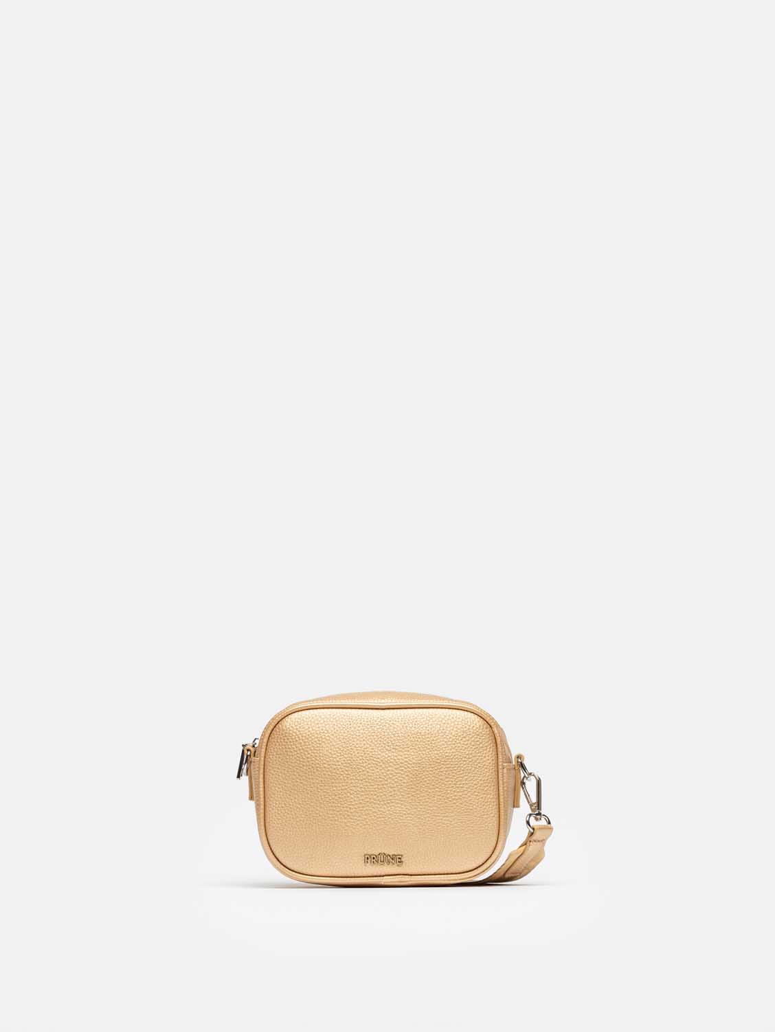 Mini Bag Adisa Efecto Cuero Oro Metalizado Prüne