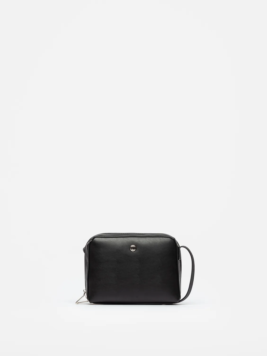 Bandolera Square Efecto Cuero Negro - Prüne
